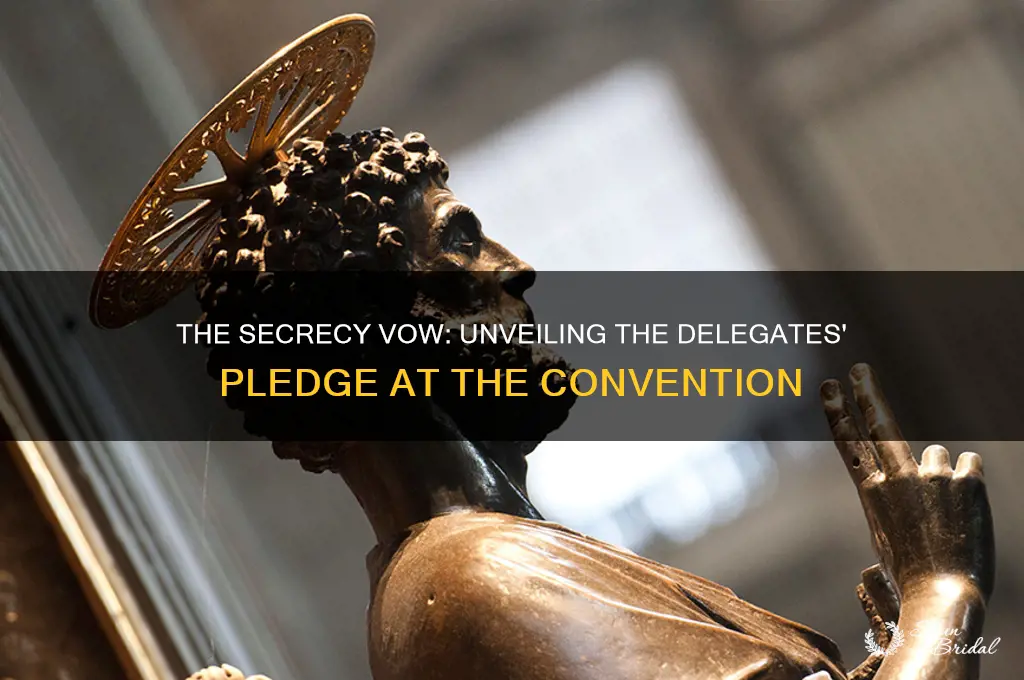 why did delegates at the convention vow of secrecy