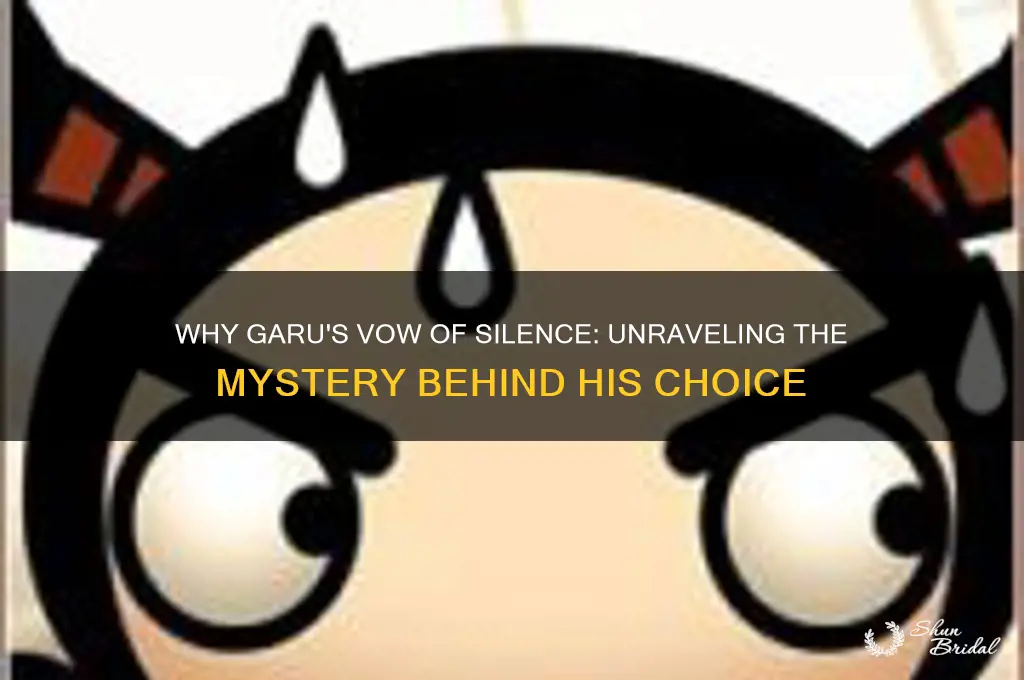why did garu take a vow of silence