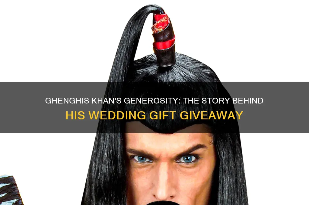 why did genhis khan give away his wedding gift