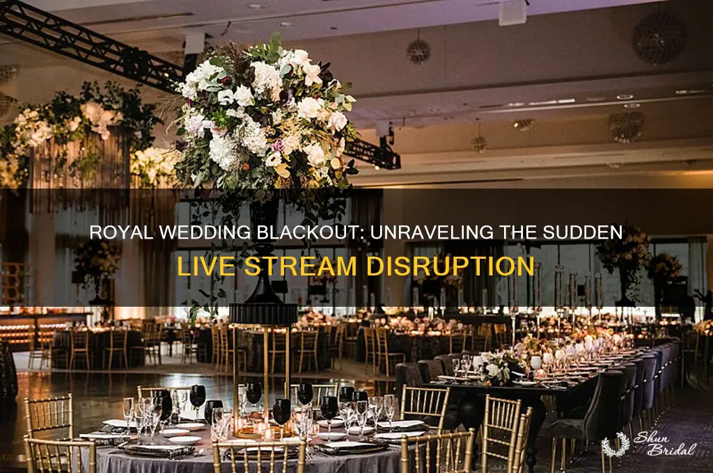 why did it go balck during the royal wedding live