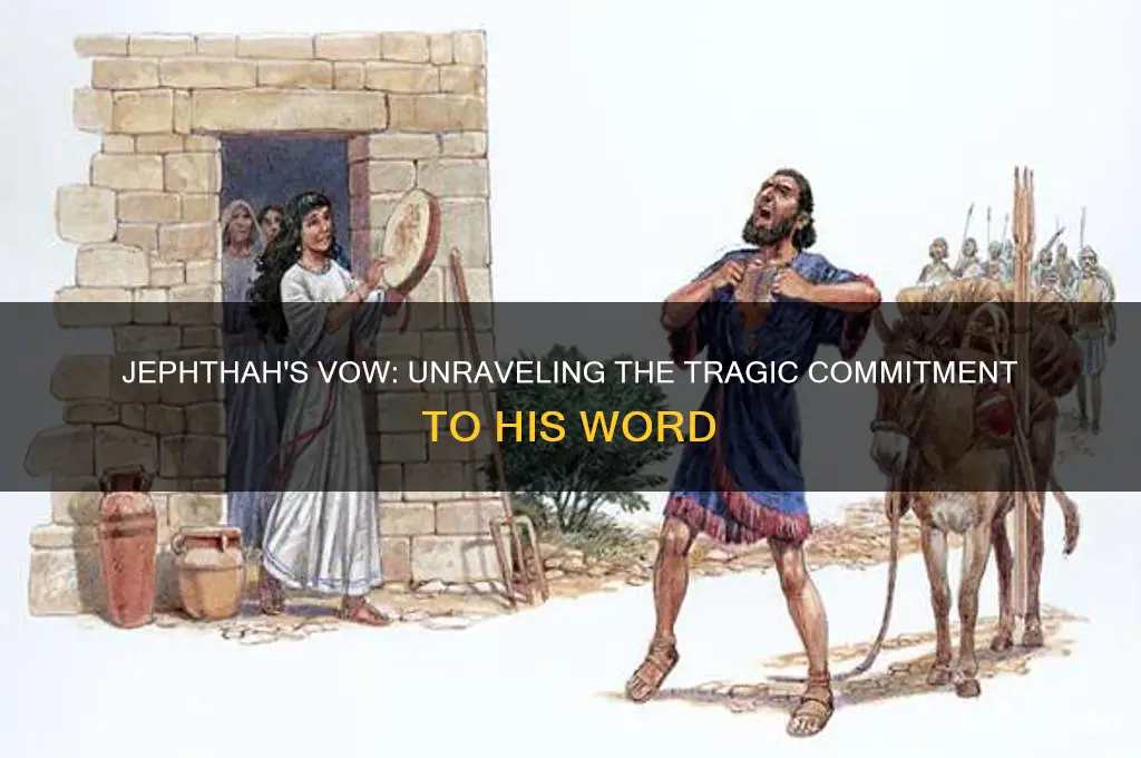 why did jephthah keep his vow