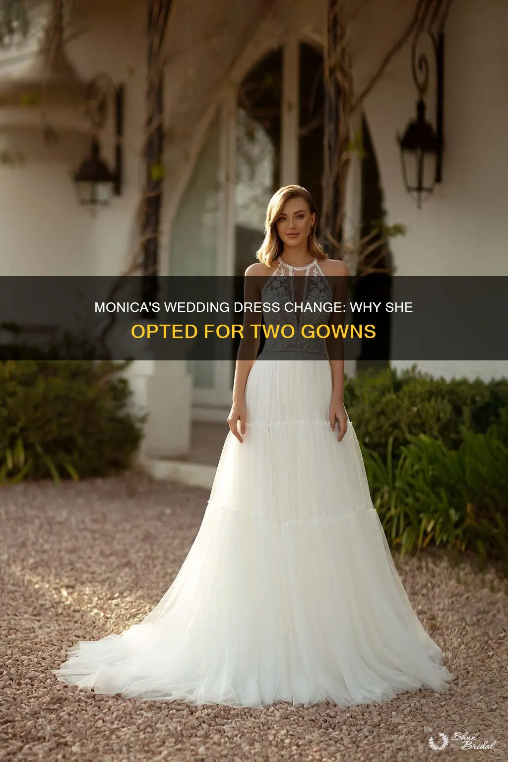 why did monica change her wedding dress