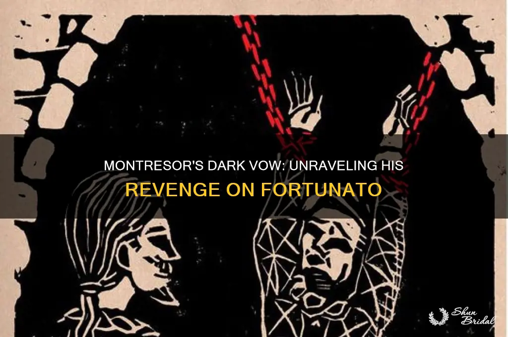 why did montresor vow revenge on fortunato