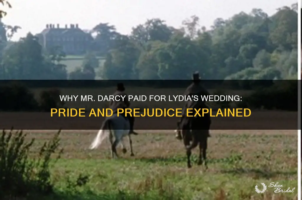 why did mr darcy pay for lydia
