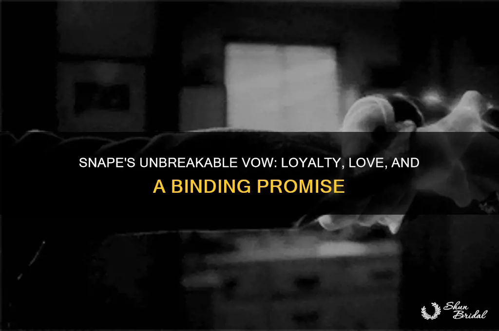 why did snape agree to the unbreakable vow