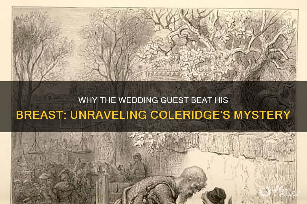 why did the wedding guest beat his breast