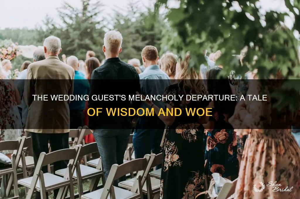 why did the wedding guest leave sadder and wiser