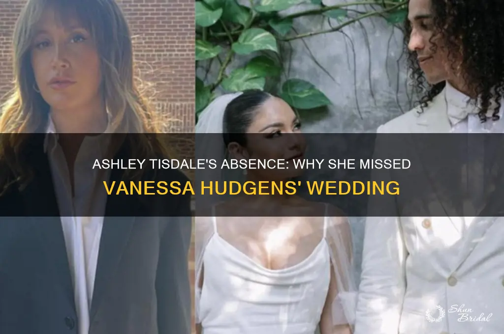 why didnt ashley tisdale go to vanessa hudgens wedding