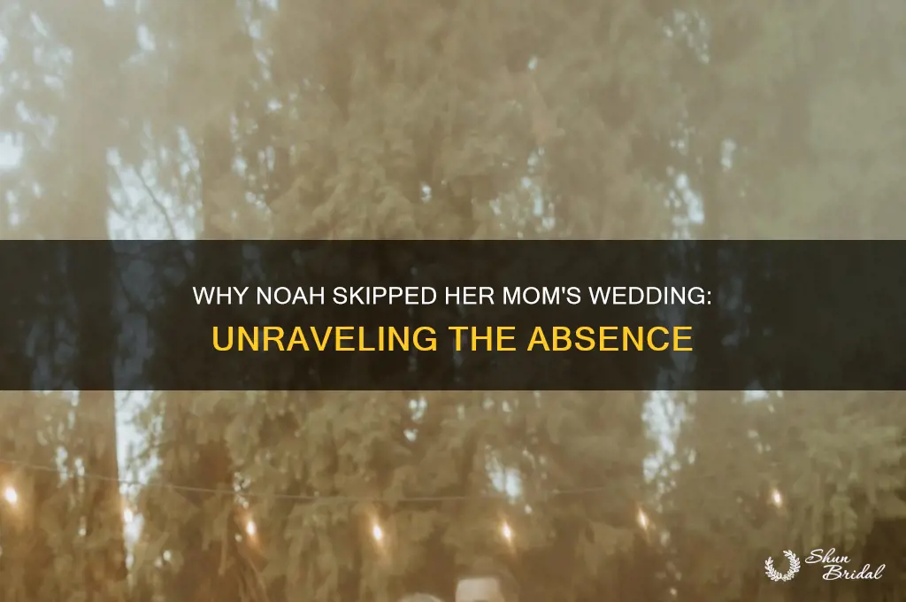 why didnt noah go to her moms wedding