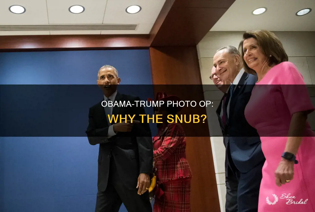 why didnt obama meet trump on wed for phot op
