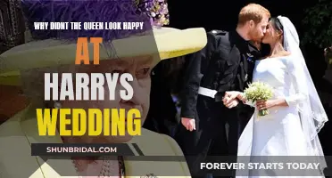 Queen's Unhappy Face at Harry's Wedding