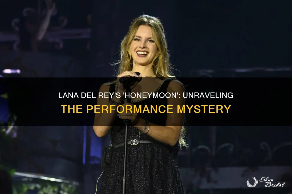 why diesbt lana del rey not perform honeymoon