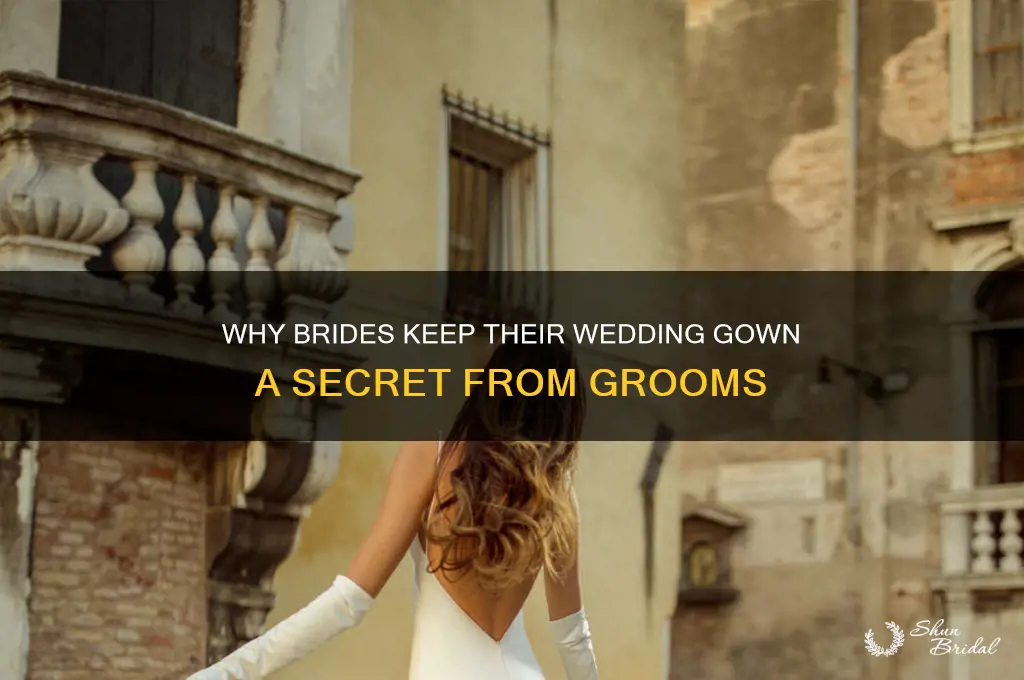 why do bride hide wedding gown from the groom