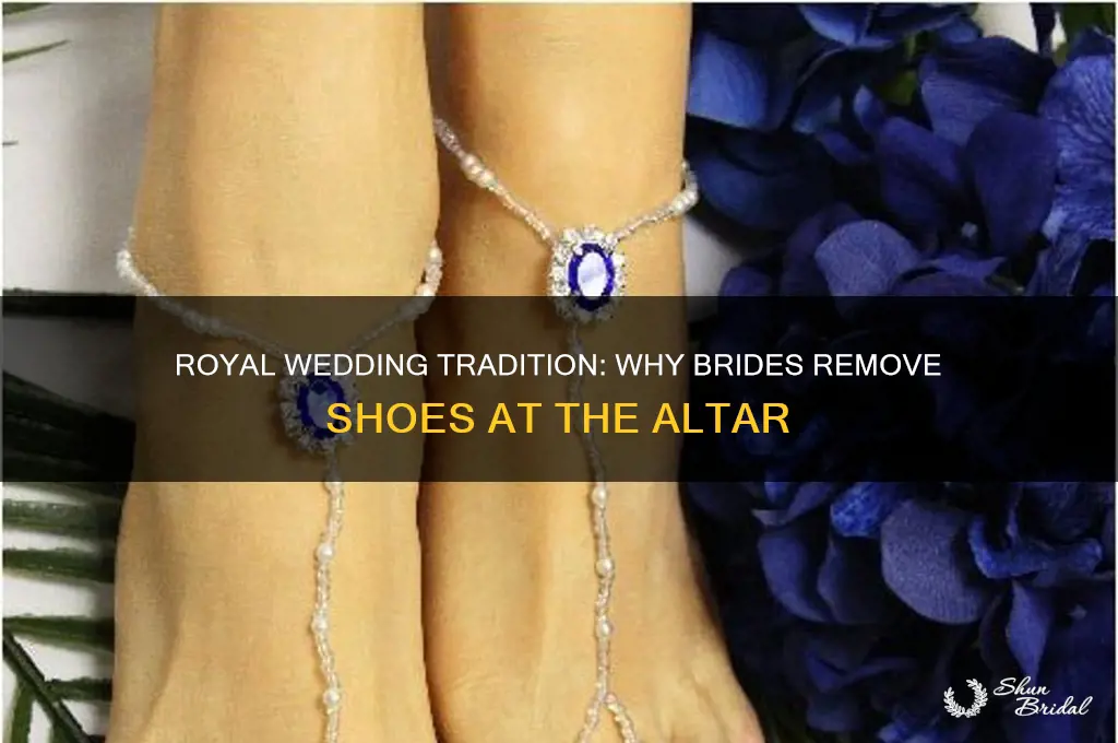 why do bride take off their shoes at royal weddings