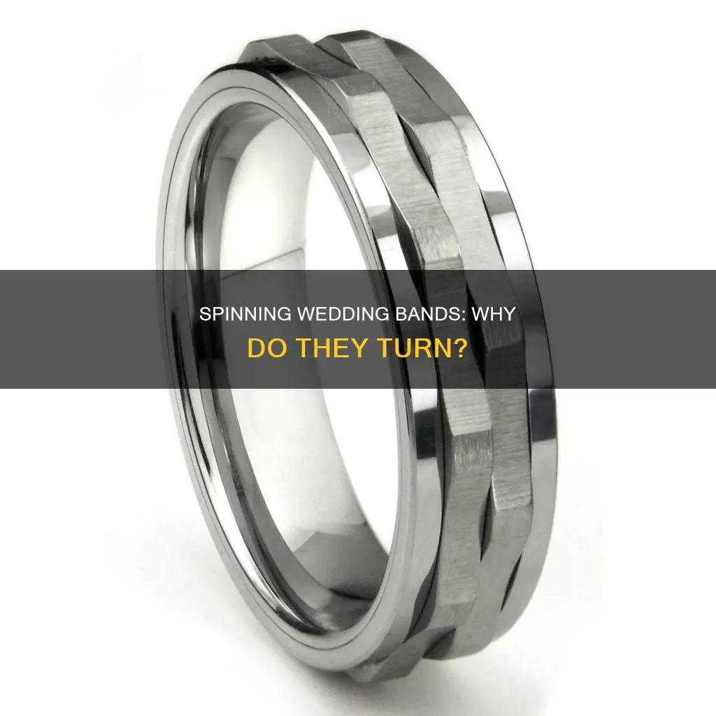 why do certain mens wedding bands spin