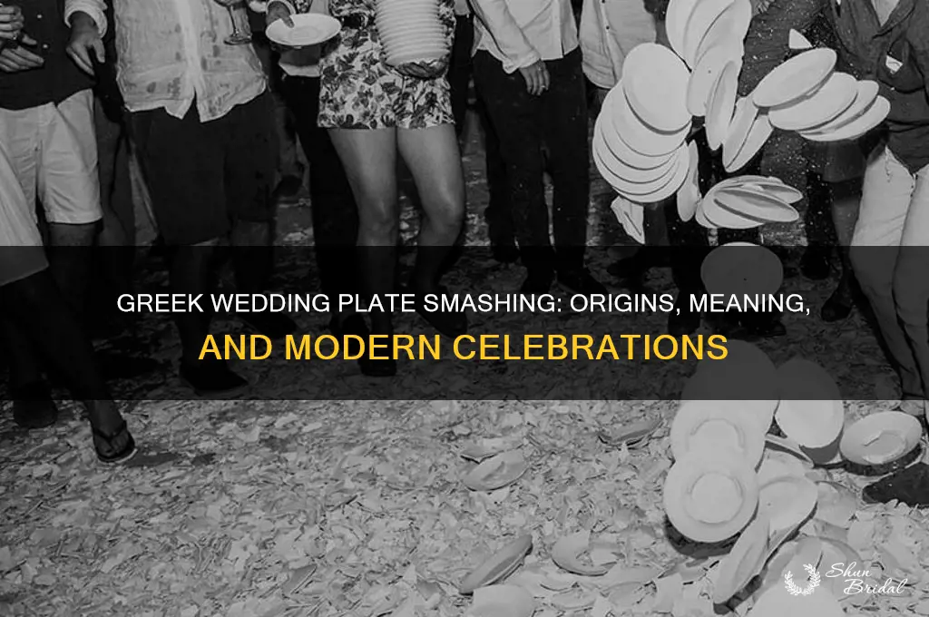 why do greek people break plates at weddings