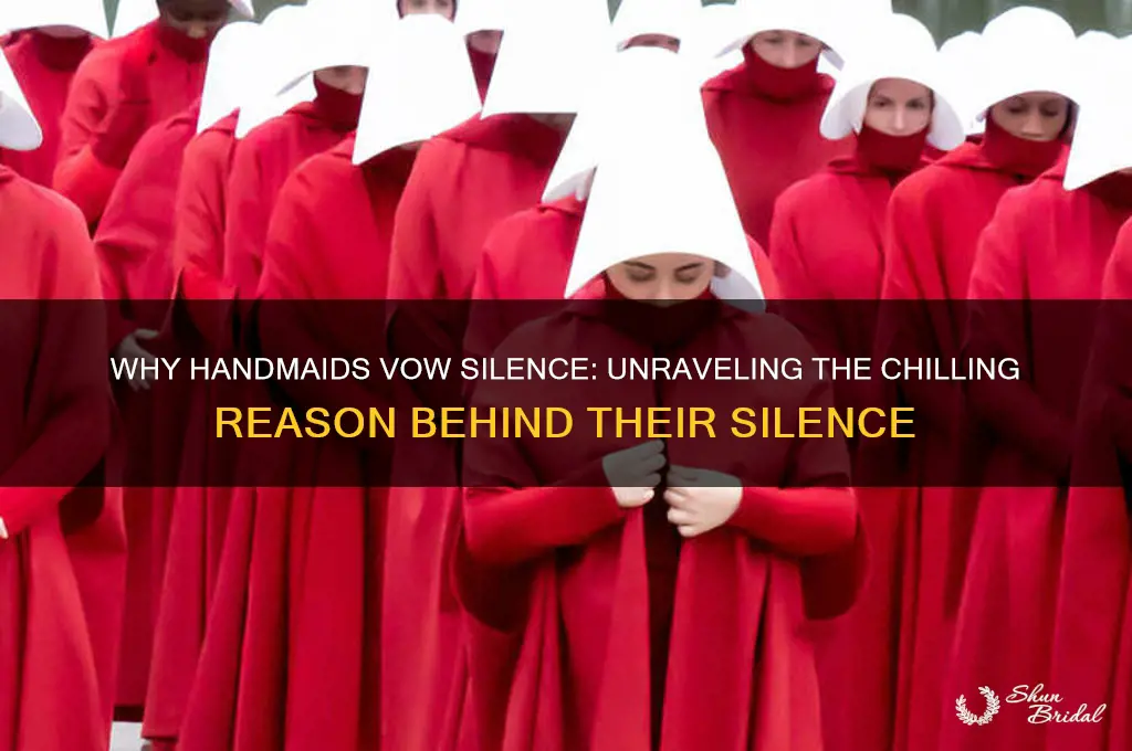 why do hanfmaids take a vow of silence