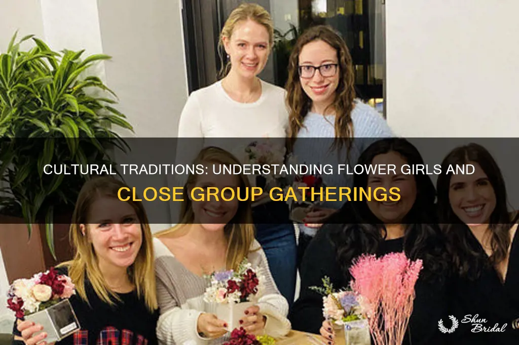 why do my people stand inside eachbother with flower girls
