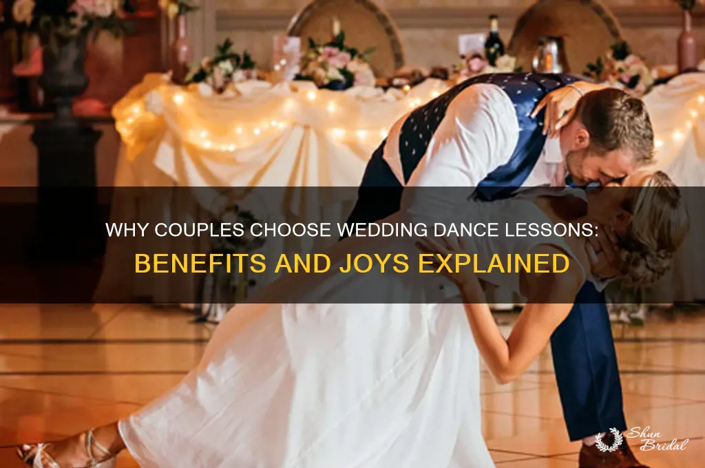 why do people do dancing lessons for weddings