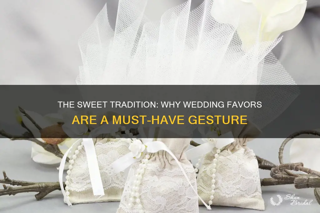 why do people give favors at weddings