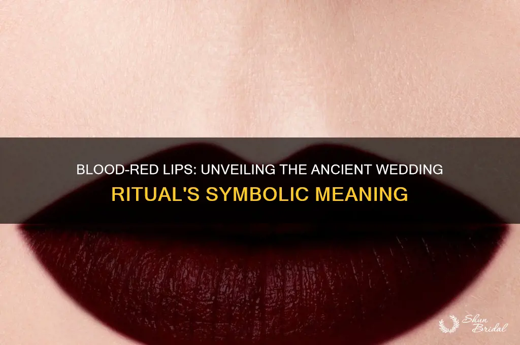 why do people paint blood on their lips in wedding