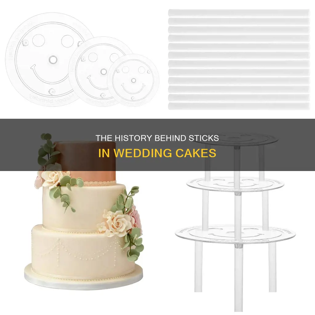 why do people put sticks in wedding cakes