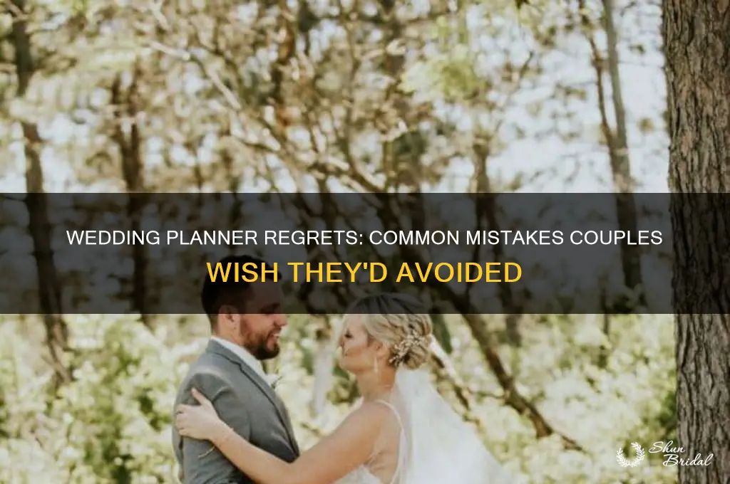 why do people regret a wedding planner