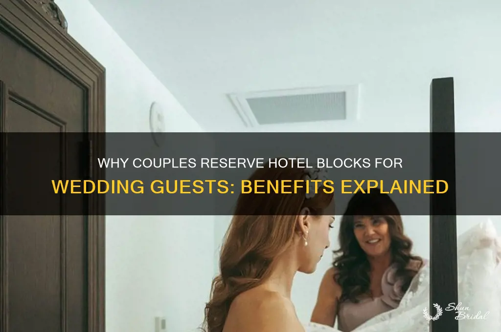 why do people reserve hotel blocka for weddings