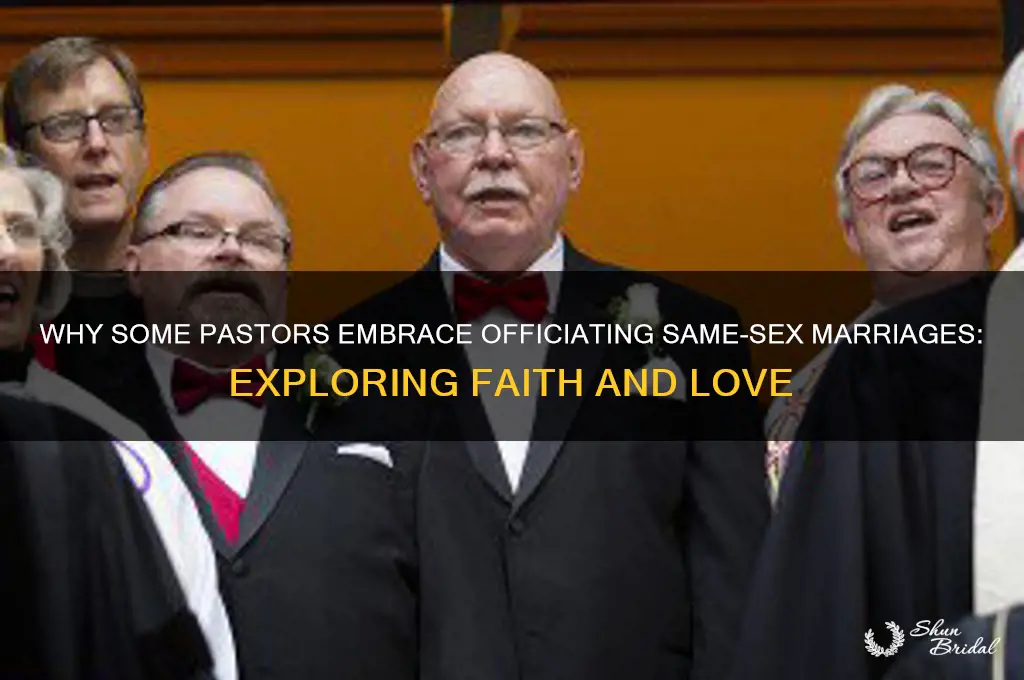 why do some pastors officiate at gay wedding