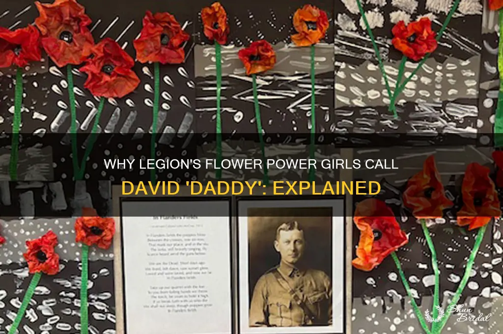 why do the legions flower power girls call david daddy