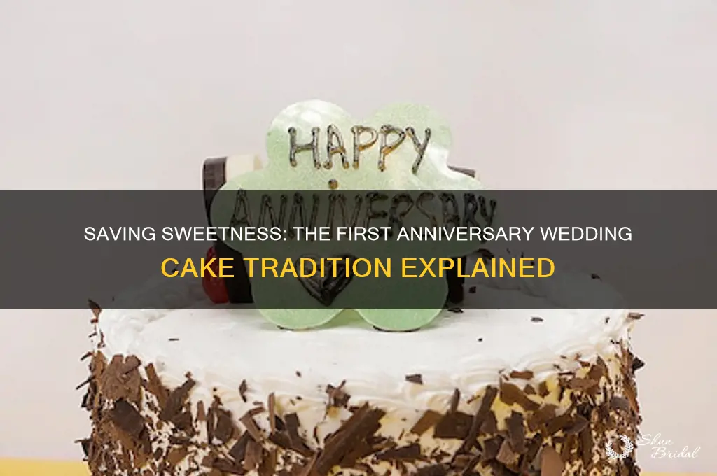 why do we eat wedding cake on the first anniversary