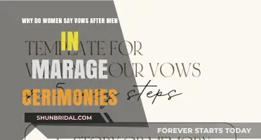 Why Women Speak Vows After Men in Marriage Ceremonies: Tradition Explained