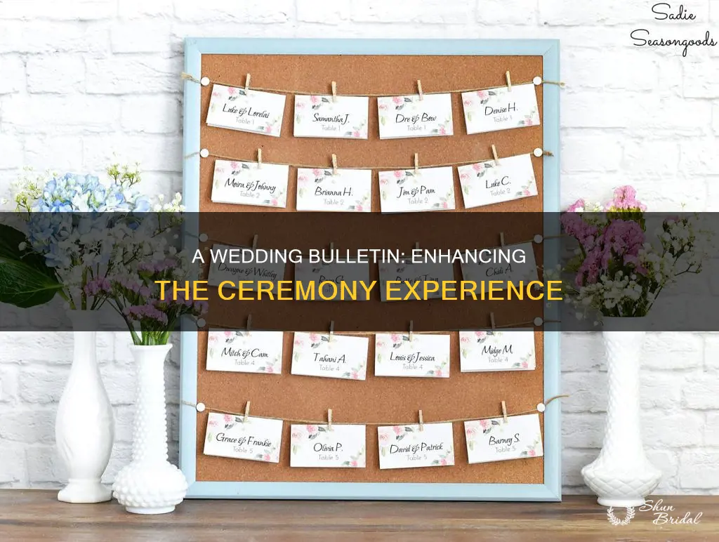why does a wedding need a bulletin