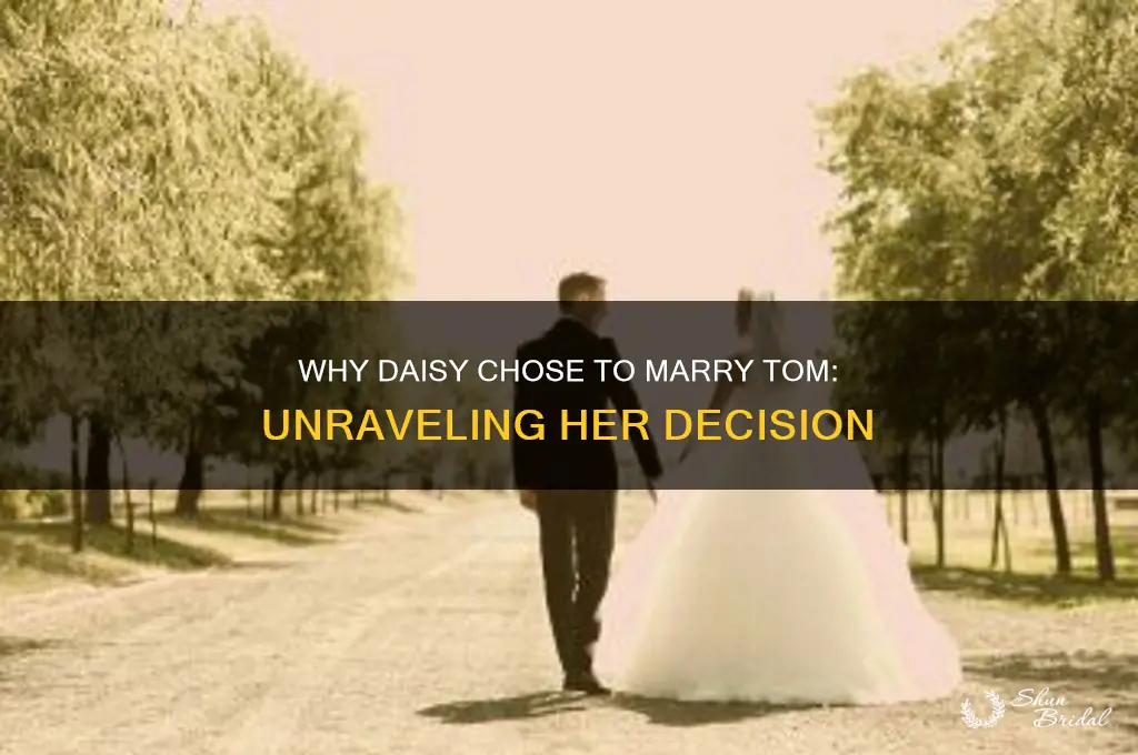 why does daisy go through with the wedding