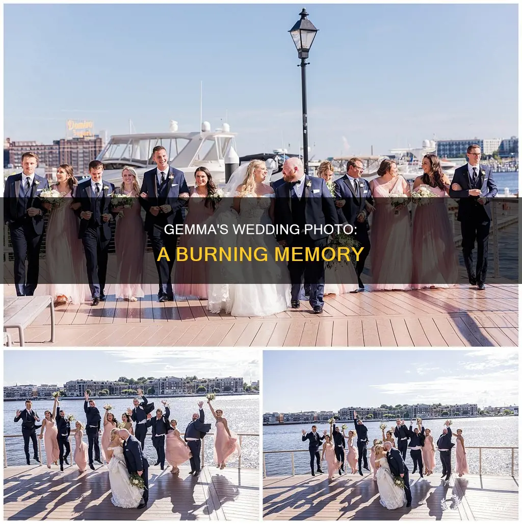 why does gemma burn the wedding photo