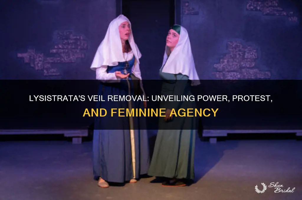 why does lysistrata remove her veil