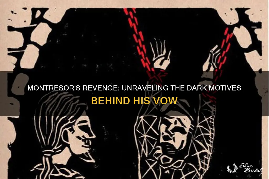 why does montresor vow revenge