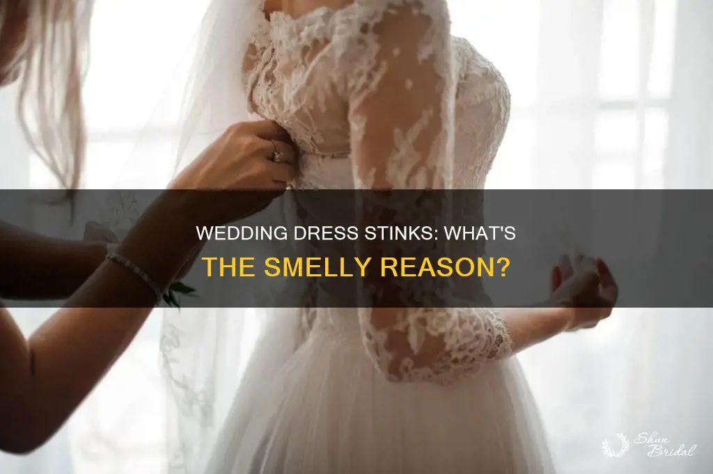 why does my wedding dress stink
