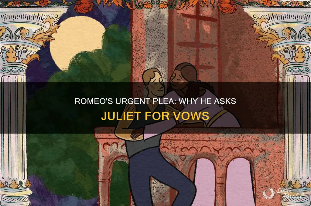 why does romeo ask juliet to exchange vows