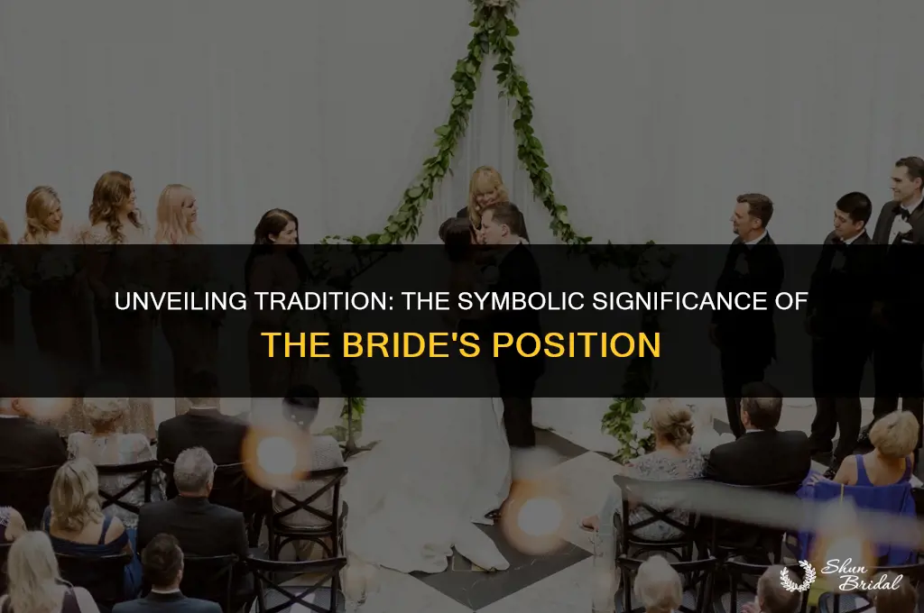 why does the bride stand on the left
