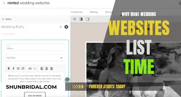 The Mystery of Missing Time on Wedding Websites