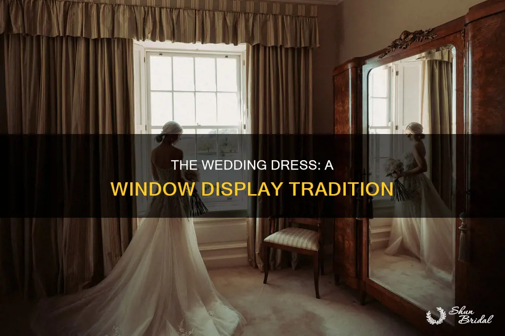 why everyone hang wedding dress in front of window