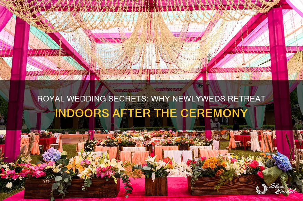 why in the eoyal wedding the newlyweds go inside