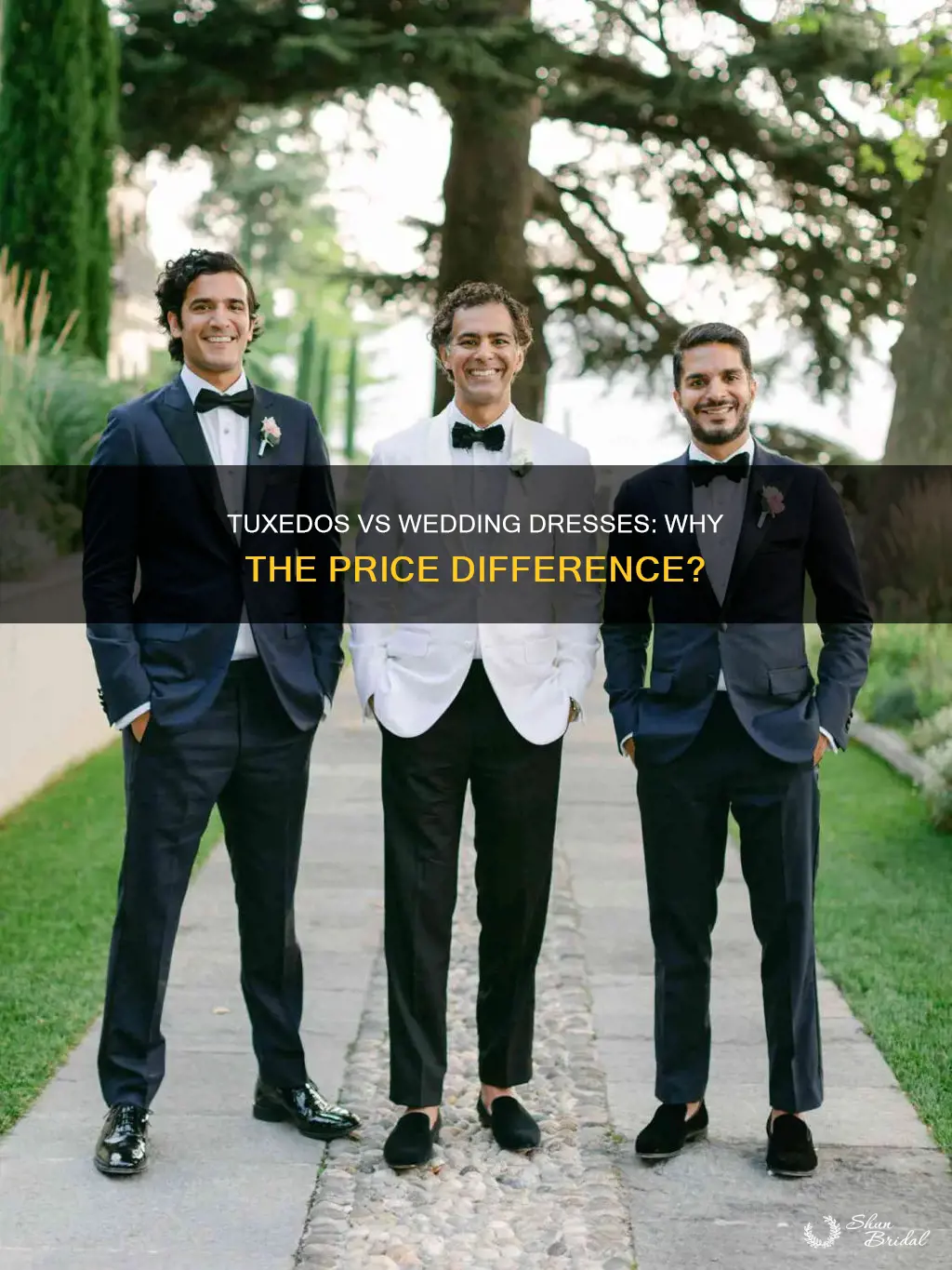 why is a tuxedo cheaper than a wedding dress