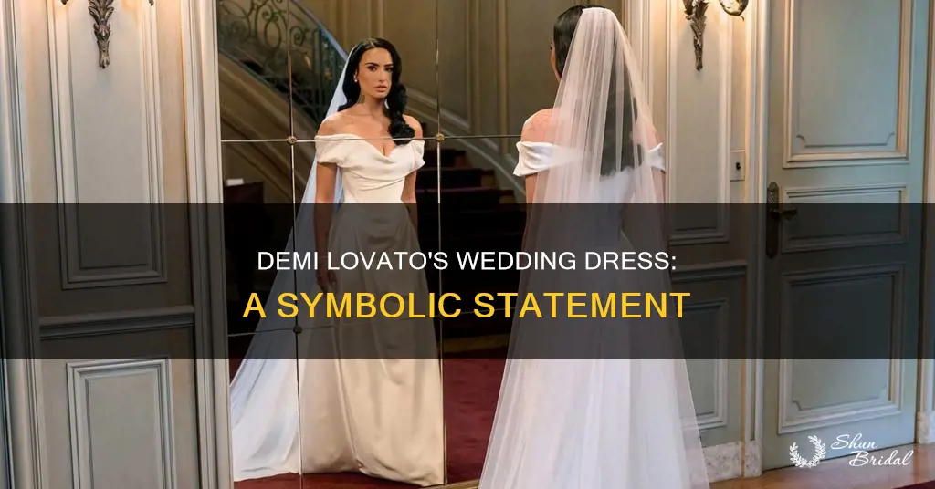 why is demi lovato in a wedding dress