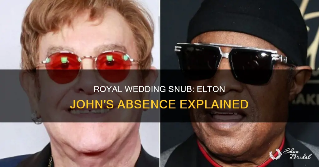 why is elton john not invited to the royal wedding