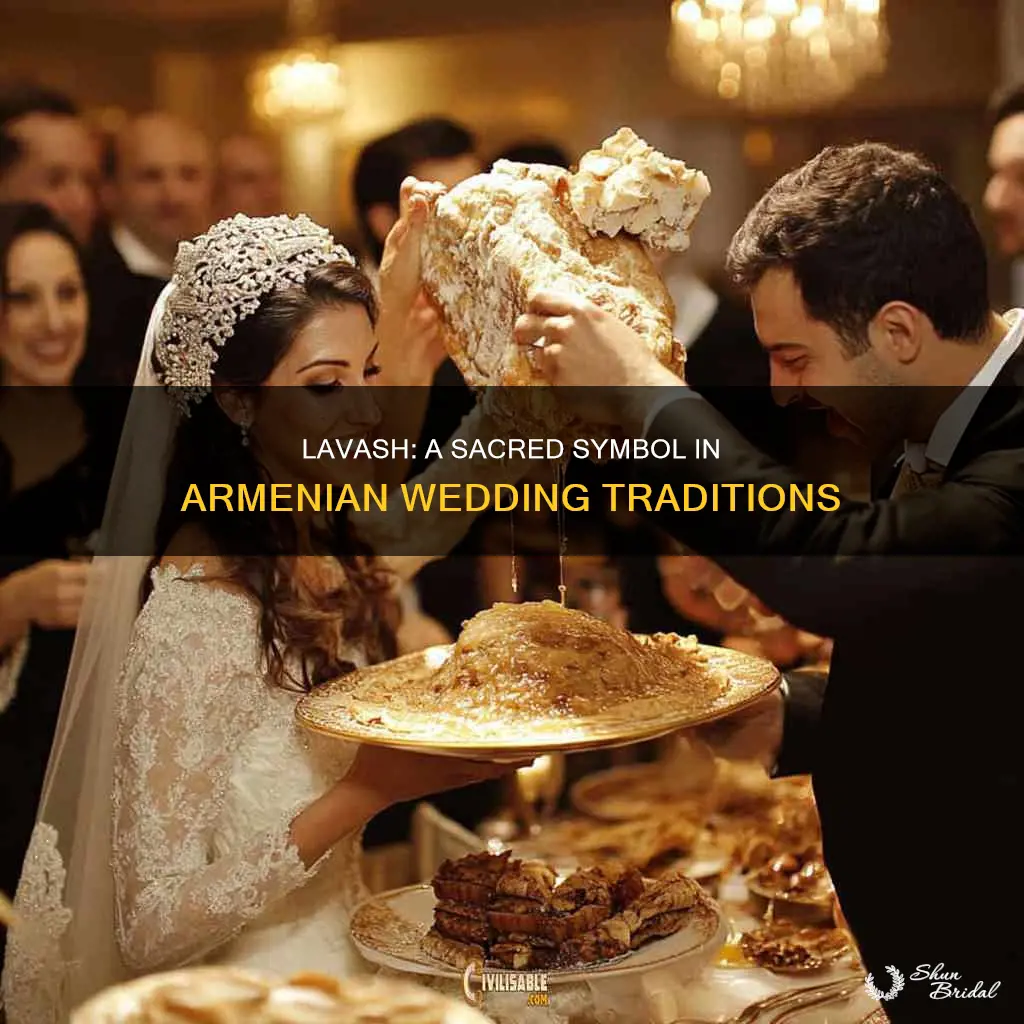 why is lavash used in armenian weddings