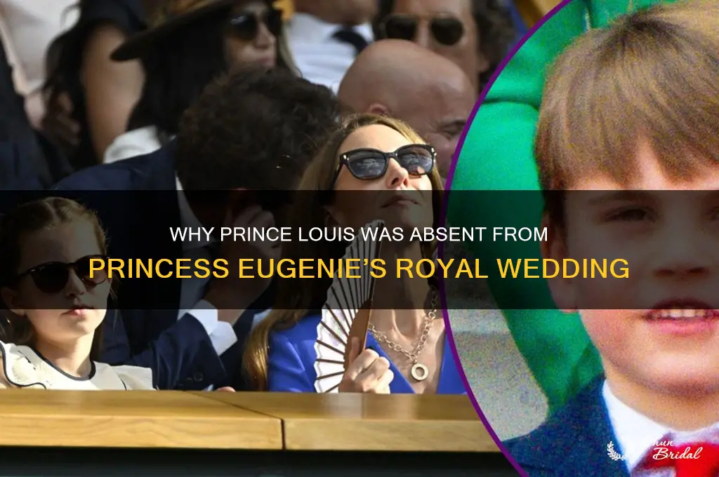 why isn t prince louis at the royal wedding