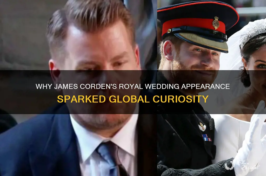 why james cordon royal wedding