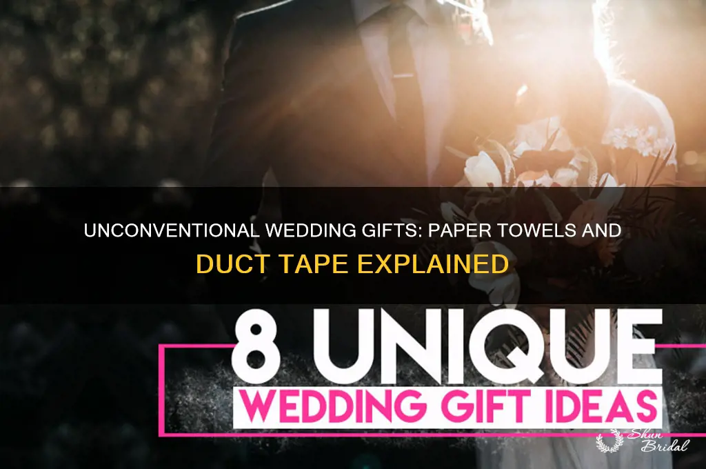 why paper towels and duct tape for wedding gift